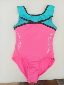 Freestyle Danskin Gymnastics Dance Leotard Pink Blue Age 6 - Picture 1 of 4