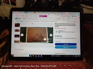 Microsoft  Surface Laptop 1st Gen Intel I5-7300U 256GB SSD 8GB RAM - BURGUNDY - Picture 1 of 10