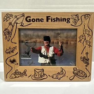 Gone Fishing Wooden 4” x 6” Frame - Picture 1 of 1