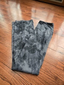 Lululemon Groove Super High Rise Flared Pants Diamond Dye Pitch Gray Graphite 8 - Picture 1 of 4