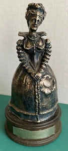 Vintage Gorham Silver Plated "Marie De Medicis" Bell Figurine w/ Wooden Stand - Picture 1 of 11