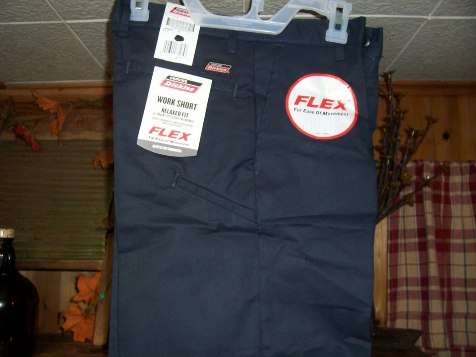 Dickies Flex Work Short Relaxed Fit 13" Inseam Size 30 Navy Blue Gr630dn
