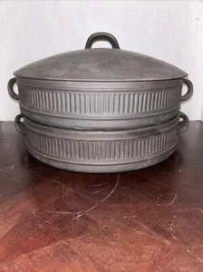 3pcs-Vintage DANSK Denmark IHQ Flamestone Fluted Brown Covered Casserole - Chip - Picture 1 of 5