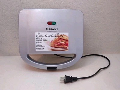 Cuisinart Doble Sandwichera Parrilla Eléctrica Plancha Cocina Antiadherente Plateada Foto 1 de 4