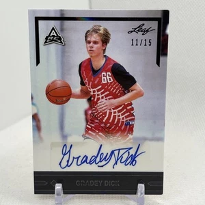 2022 Gold Leaf Rookies #GLR-GD1 Gradey Dick Nero/15 Rookie RC Auto - Foto 1 di 6