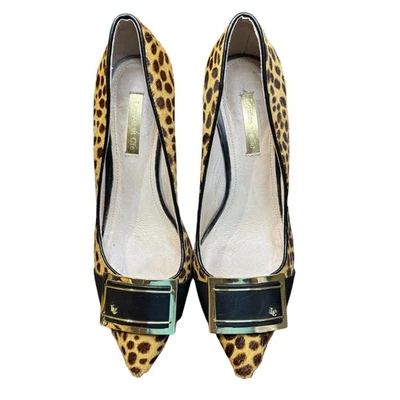 Zapatos Louise et Cie para mujer talla 6 leopardo becerro punta zapatos de salón hebilla dorada Foto 1 de 4