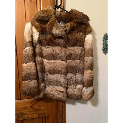 Chaqueta de piel vintage de retazos Neiman Marcus Foto 1 de 4