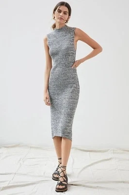 Daily Practice By Anthropologie Grey Midi Dress | Sleeveless Layering Fit | Size - Image 1 of 4