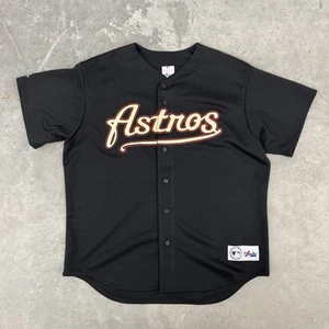 Vintage Houston Astros Majestic Authentic Sewn Black Jersey Size XL Made In USA! - Picture 1 of 8