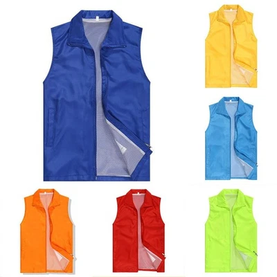 Hot Unisex Vest Outwear Tops Casual Volunteer Work Uniforms Breathable - Image 1 of 4