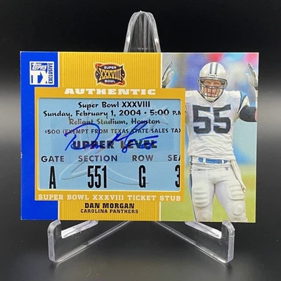2007 Topps TX Super Bowl Ticket Stubs Dan Morgan #SB-DM Carolina Panthers Auto - Image 1 of 2