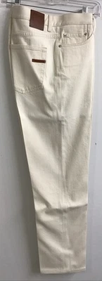 Zegna Men Delave Roccia Cream City 5 Pocket Jean Cotton+ Size 35 Slim Fit - Image 1 of 4