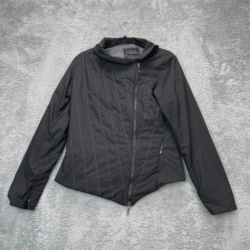 Куртка женская Prana большая черная коллекция Breathe воротник-капот асимметричный - Изображение 1 из 4