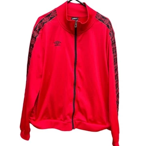 Umbro Soccer Full Zip Track Jacket Red Black Size 2XL - Picture 1 of 4