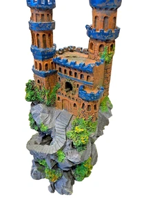 Blue Ribbon-Aquarium Decoration-Medieval Castle-11.5"x4.5"-FISH CAVE-2 Towers - Picture 1 of 5