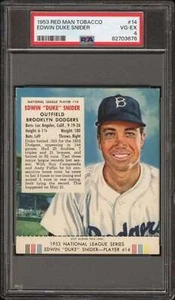 1953 Red Man #NL14 Duke Snider PSA 4 Brooklyn Dodgers (3676) - Picture 1 of 2