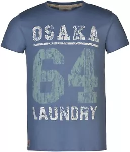 Osaka Herren Laundry 64 T Shirt Kurzarm Rundhals Top Bekleidung denim Größe M - Bild 1 von 2