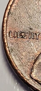 1994 P Lincoln cent with "B" (BIE Error) in Liberty - Picture 1 of 4
