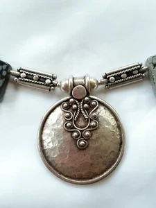 Sterling silver & Jasper ladies necklace 925, 60 grams - Picture 1 of 6