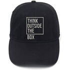 Men Baseball Cap Unisex Hip Hop Flock Printing Think Outside The Box Cotton Hat