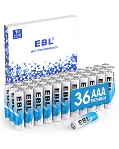 36Pcs EBL AAA Batteries Long Lasting Alkaline Battery Heavy Duty TV Remote Toys - Picture 1 of 8