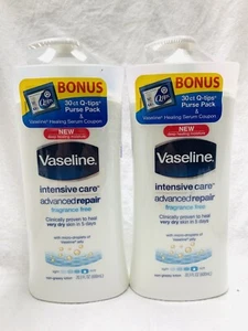 2 vaseline intensive care lotion advanced repair 20.3oz ea fragrance free - Picture 1 of 1