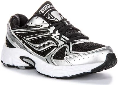 Saucony Grid Ride Millennium Malla Zapatilla De Mujer Negro Plata UK 3 - 8 - Imagen 1 de 4