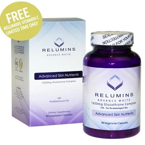 Relumins Advance White Glutathione Complex w/ Relumins Vitamin C 1,650mg, 90 Cap - Picture 1 of 6