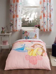 Disney Princesa Funda Edredón Individual Juego 2-in-1 Diseño Belle Ariel Algodón - Imagen 1 de 5