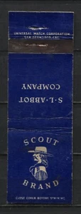Scout Brand SL Abbot Company San Francisco Vintage made in USA Matchbox Label - Bild 1 von 2