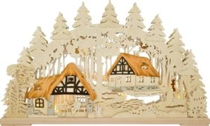 Erzgebirge Ratags Schwibbogen Doppelschwibbogen  Holzdesign Holzkunst Feriendorf - Bild 1 von 4