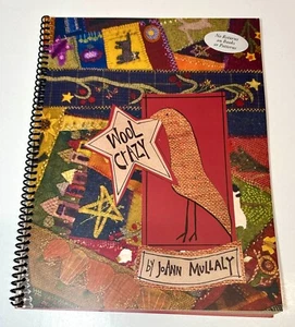 Wool Crazy by JoAnn Mullaly, Primitive Folk Art Quilt Pattern Book 56 pages EUC - Imagen 1 de 3