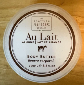NEW! The Scottish Fine Soaps Company Au Lait Almond Body Butter 250 ML/8.8 OZ - Picture 1 of 2