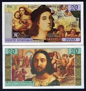 Kamberra, 20 Numismen, 2015-2023, UNC Raphael, Madonna, Christuskind F - Bild 1 von 1
