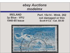 Irland - 1948-65, 3p blau, C2, VFU - Kat. 9,50 $ - Bild 1 von 1