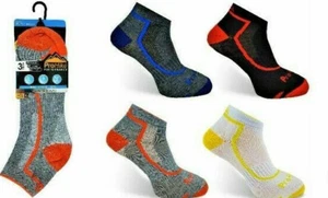 12 Pair Mens Multi Coloured Trainer Ankle Socks Breathable Quick Dry Quality - Picture 1 of 4