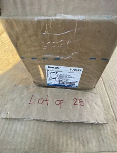 4 in. Square Box Cover, Center Tapped-Tapped Ears 2-3/4 in Centers, 5/8 in raise - Picture 1 of 6
