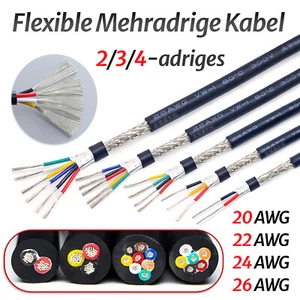 Mehradrige Kabel Litze Leitung 0.12mm² -0.5mm² flexibel schwarz -Stromkabel - Picture 1 of 14