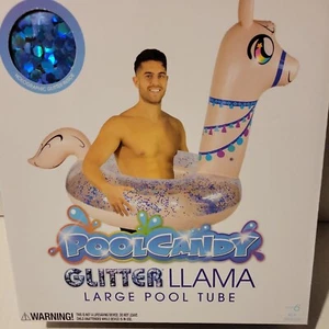 Llama Glitter Animals Pool Tube Float 40" New - Picture 1 of 3