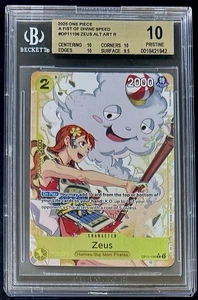 BGS 10 One Piece OP11-106 R* Zeus Alt Art - English - Foil - Divine Speed-Graded - Picture 1 of 2