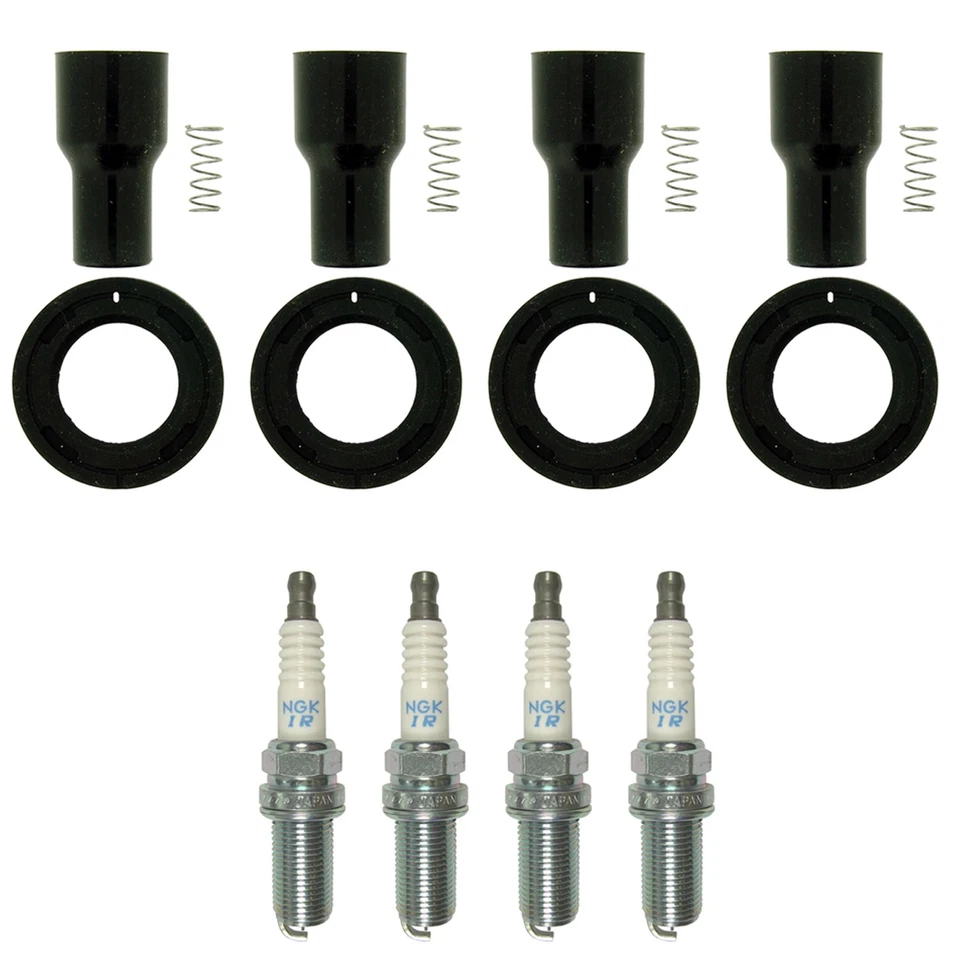 NGK 4 Laser Iridium Spark Plugs 4 Coil Boots Kit for Highlander RAV4 Venza L4 - Image 1 of 1