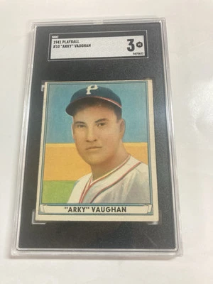Sgc 3 1941 Playball Arky Vaughan Pittsburgh Pirates #10 - Image 1 of 2