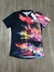 Adidas Herren Melbourne Tennis Heat.RDY Freelift Poloshirt Blumenmuster Neu mit Etikett UVP 75 $ - Bild 1 von 7