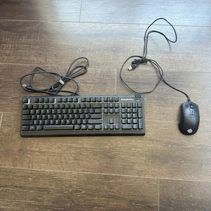 3 in 1 - SteelSeries Apex 100 Keyboard, Rival 110 Mouse, and Mousepad  - Picture 1 of 5
