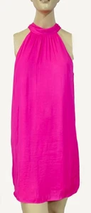 Nuevo con etiquetas Vestido Corto Sin Mangas Desnudo Cebra Rosa Caliente Atado Atrás Talla M - Imagen 1 de 4