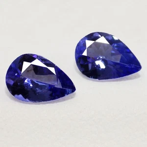 1.16 Cts Hilarious Matching Pair (6 x 4 mm) Violet Blue Tanzanite Loose Gemstone - Picture 1 of 7