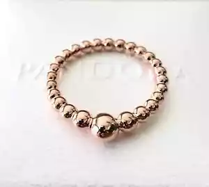Pandora Ring aus Perlen, Roségold, #187536 + SCHARNIERBOX Größe 6 - Bild 1 von 3