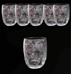 Lot 6 verre à eau 330 ml fait à la main, gobelet transparents à limonade, à jus - Picture 1 of 5