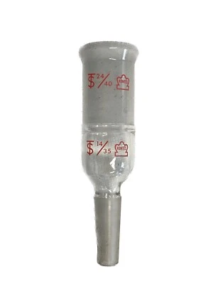 KONTES Glass 24/40 Outer to 14/35 Inner Joint Reducing Enlarging Adapter 150100B - Image 1 of 4