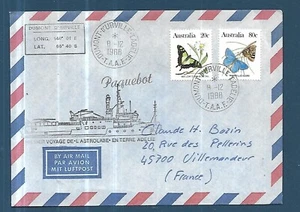 TAAF LETTRE AUSTRALIE Voyage de l'Astrolabe en terre Adélie du08 12 1988 pour Vi - Imagen 1 de 1